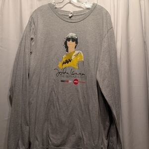Bella Canvas Gray John Lennon Graphic Long Sleeve Tee Shirt. Size 2xl.